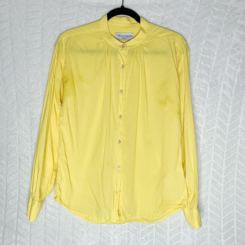 Officine Generale Button Up Shirt Long Sleeve - M